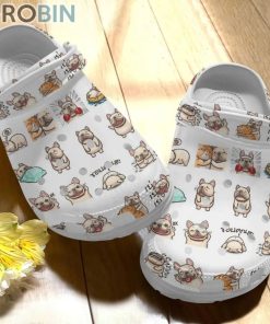 Dog Whitesole Funny Frenchies Crocs For Dog Love