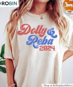 Dolly Reba 2024 Shirt, July Fourth Party Short Sleeve Unisex Hoodie