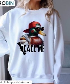 Duck Call Me Sweatshirt , Fantastic Valentine Mallard Duck Shirt Short Sleeve