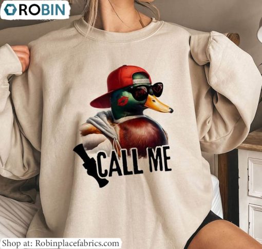 Duck Call Me Sweatshirt , Fantastic Valentine Mallard Duck Shirt Short Sleeve