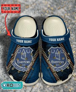 Everton F.C Leather Zip Design Crocs Shoes