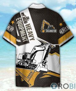 Excavator Heavy Equipment Hawaiian Shirt