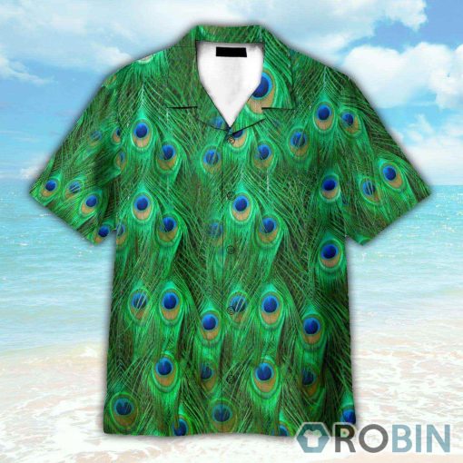 Fancy Peacock Feathers Cosplay Costume Hawaiian Shirt