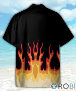 Fire Hot Rod Flames Cosplay Costume Hawaiian Shirt