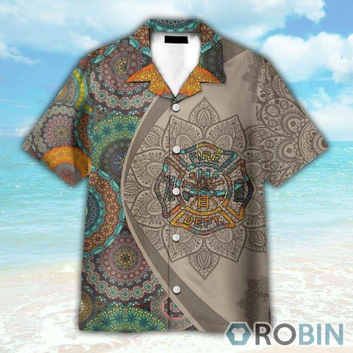 Firefighter Firre Dept Mandala Hawaiian Shirt