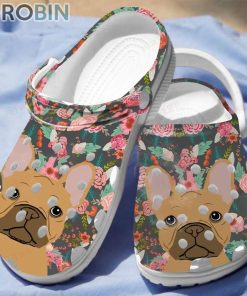 Floral French Bulldog Crocs For Dog Love