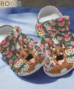 Floral German Shepherd Dog Crocs For Dog Love
