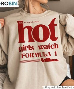 Formula 1unisex Hoodie, Hot Girl Watch F1 Shirt Crewneck