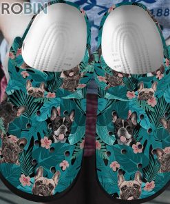 French Bulldog, Floral French Bulldog Crocs For Dog Love