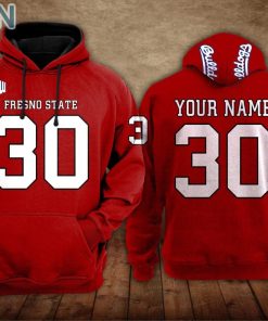 Fresno State Bulldogs football Hoodie Custom Name and Number