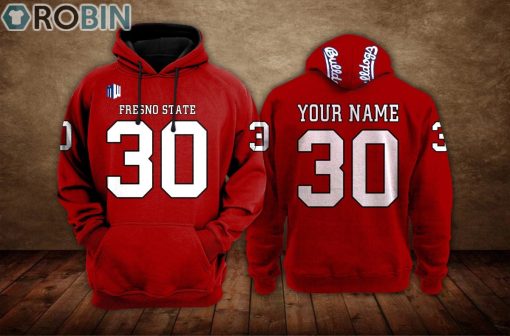 Fresno State Bulldogs football Hoodie Custom Name and Number