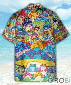 Frogs And Magic Mushrooms Hippie Hawaiian Shirt