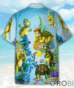 Funny Turtle Family In Ocean Hawaiian Shirt