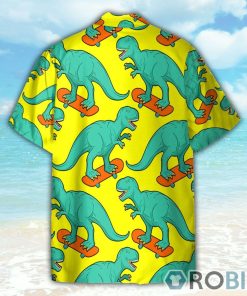 Funny Tyrannosaurus Rex On Skateboard Hawaiian Shirt