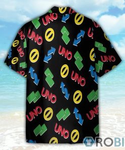 Funny Uno Card Reverse And Block Icon Hawaiian Shirt