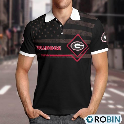 Georgia Bulldogs American Flag Polo Shirt, Georgia Bulldogs Shirt