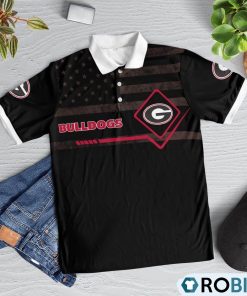 georgia-bulldogs-american-flag-polo-shirt