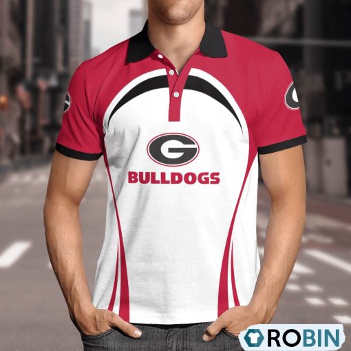 Georgia Bulldogs Curve Casual Polo Shirt, Bulldogs Shirt
