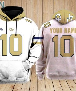 Georgia Tech Yellow Jackets football Hoodie Custom Name and Number