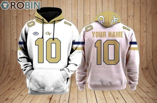 Georgia Tech Yellow Jackets football Hoodie Custom Name and Number