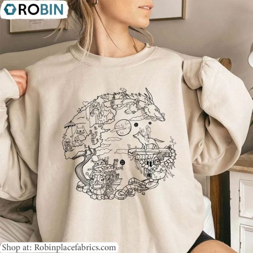 Ghibli Character T Shirt , Studio Ghibli Shirt Sweatshirt