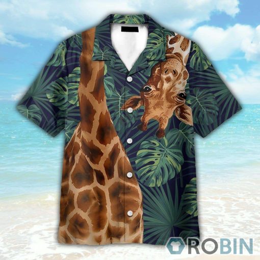 Giraffe Living The High Life Funny Hawaiian Shirt