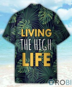 Giraffe Living The High Life Funny Hawaiian Shirt