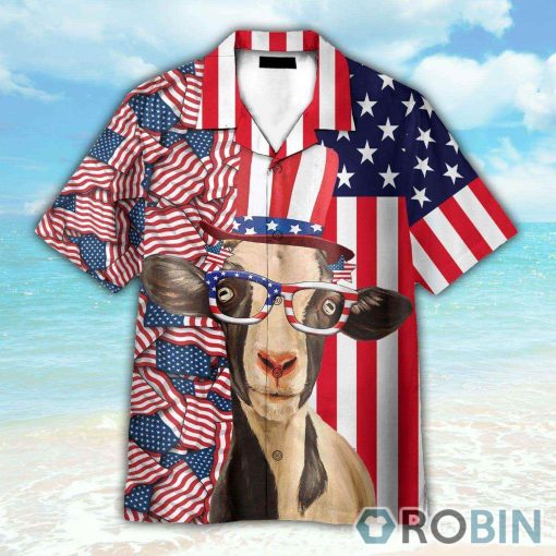 Goat 4th July Idependence Day Hawaiian Shirt