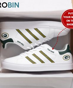 Green Bay Packers Logo Design Football Custom Name Stan Smith Sneakers