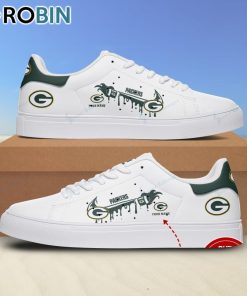 Green Bay Packers Logo Nike Drip Design Personalized Stan Smith Sneakers