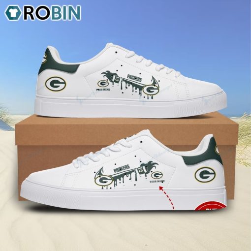Green Bay Packers Logo Nike Drip Design Personalized Stan Smith Sneakers