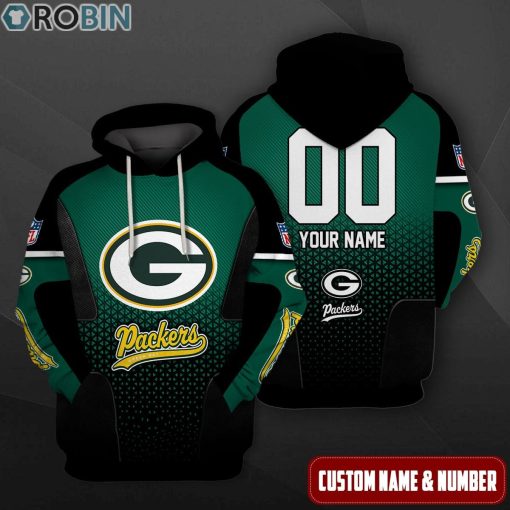 Green Bay Packers Polygon Pattern Design 3D Hoodie