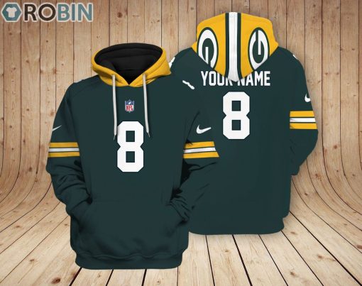 Green Bay Packers Teams Hoodie Custom Name and Number