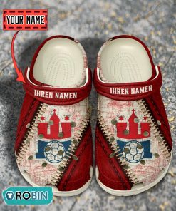Handball Sport Verein Hamburg Leather Zip Design Crocs Shoes