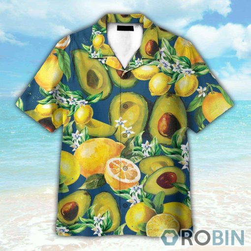 Hello Summer, Avocado And Lemon Fruits Hawaiian Shirt