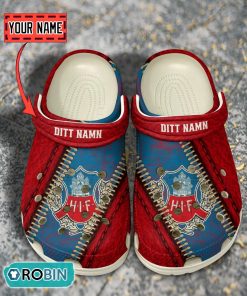 Helsingborgs IF Leather Zip Design Crocs Shoes