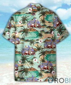 Hippie Campervans Caravan Beach Hawaiian Shirt