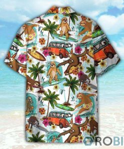 Hippie Camping Sloth Surfing Summer Beach Hawaiian Shirt Hippie Camping Sloth Surfing Summer Beach Hawaiian Shirt