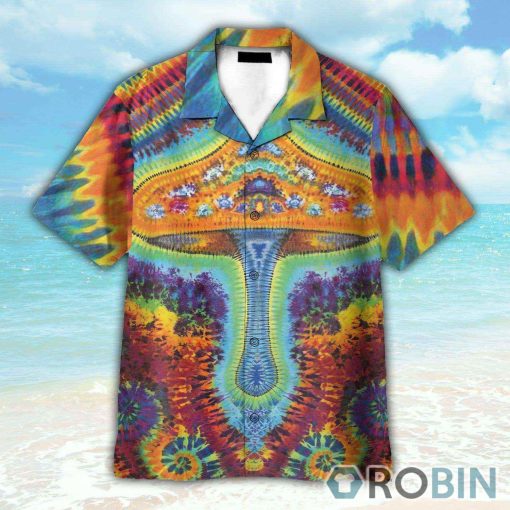 Hippie Magic Mushroom Colorful Hawaiian Shirt