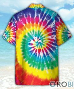 Hippie Tie Dye Style Hawaiian Shirt Hippie Tie Dye Style Hawaiian Shirt