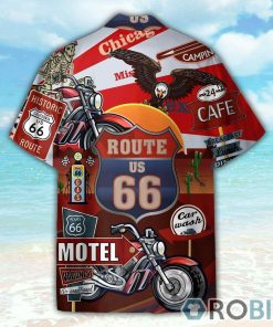 Historic US Route 66 Skull Roam Around Route Hawaiian Shirt