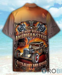 Hot Rod Car One Hot Piece Of American Steel Hawaiian Shirt