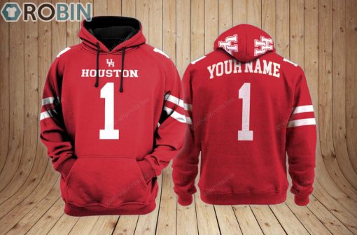 Houston Cougars football Hoodie Custom Name and Number