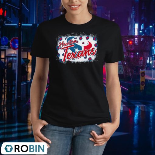 Houston Texans Nfl Football Team Leopard Color Shirt