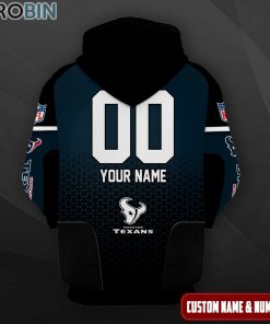 Houston Texans Polygon Pattern Design 3D Hoodie