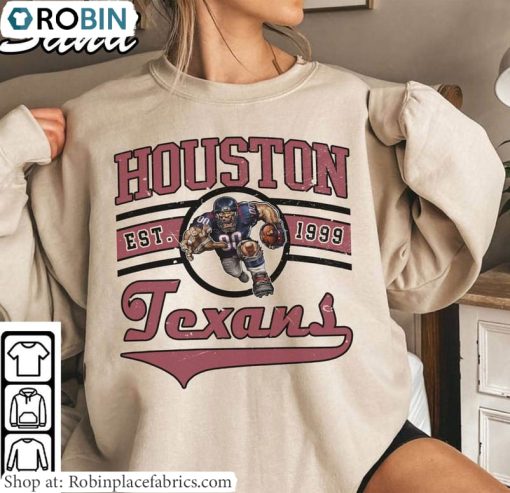 Houston Texans Shirt, Houston Football Crewneck Sweatshirt Long Sleeve