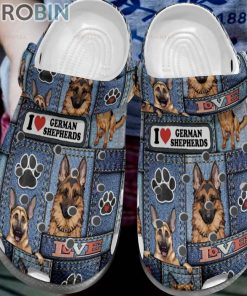 I Love Shepherds Dog Crocs For Dog Love