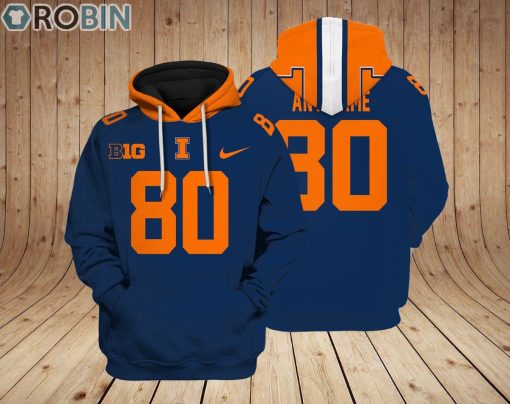 Illinois Fighting Illini football Logo Design Hoodie