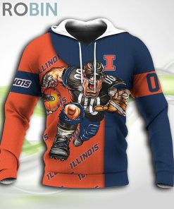 Illinois Fighting Illini NCAA Hoodie Football Go On