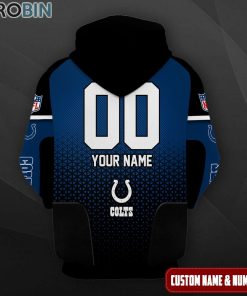 Indianapolis Colts Polygon Pattern Design 3D Hoodie